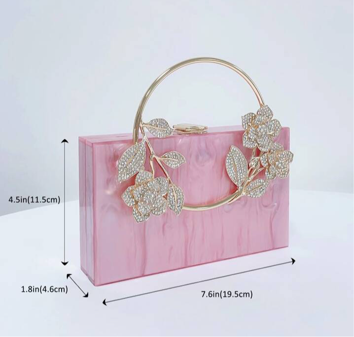 “Rose Quartz” Acrylic Handbag